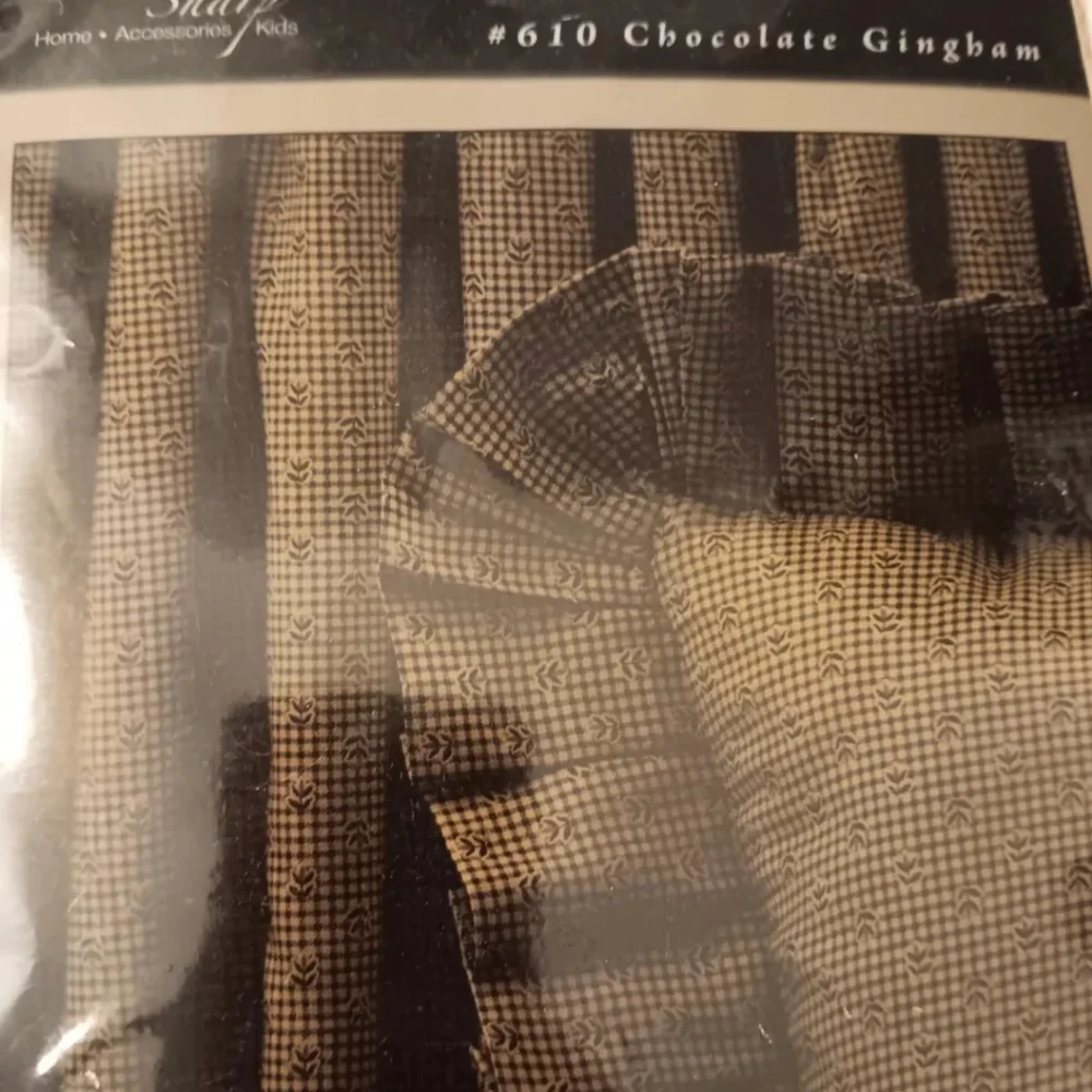 Donna Sharp Home Chocolate Gingham #610 Twin Bed skirt Bedding Linens